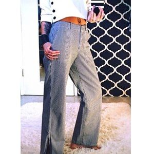 Norton Studio Blue & White Railroad Striped Pants